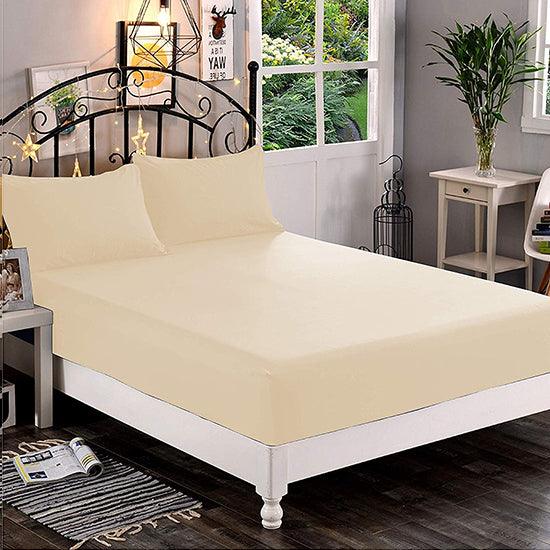Fitted sheet (Off-White) - The Linen House