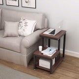 Rustic End Table 3-Tier Side Table - The Linen House