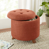 Colette Tufted Storage Ottoman - The Linen House