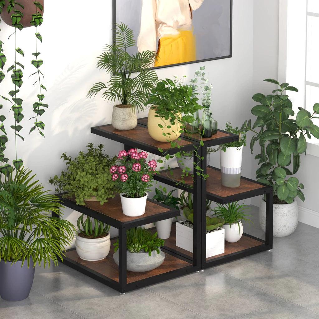 Tribesigns Side Table Industrial End 3-Tier Table with Storage Multifunctional - The Linen House