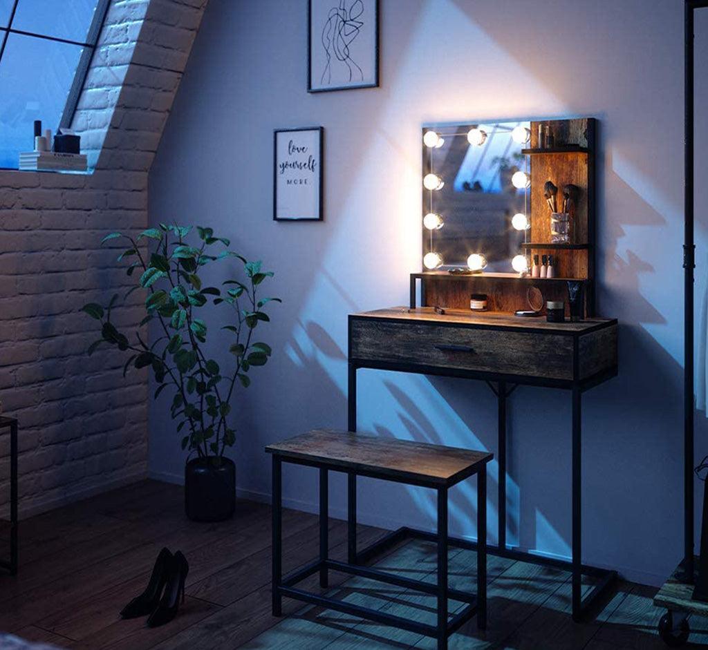 Dressing Table, Hairdressing Table, Make-up Table, Metal Frame - The Linen House