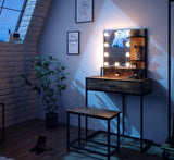 Dressing Table, Hairdressing Table, Make-up Table, Metal Frame - The Linen House