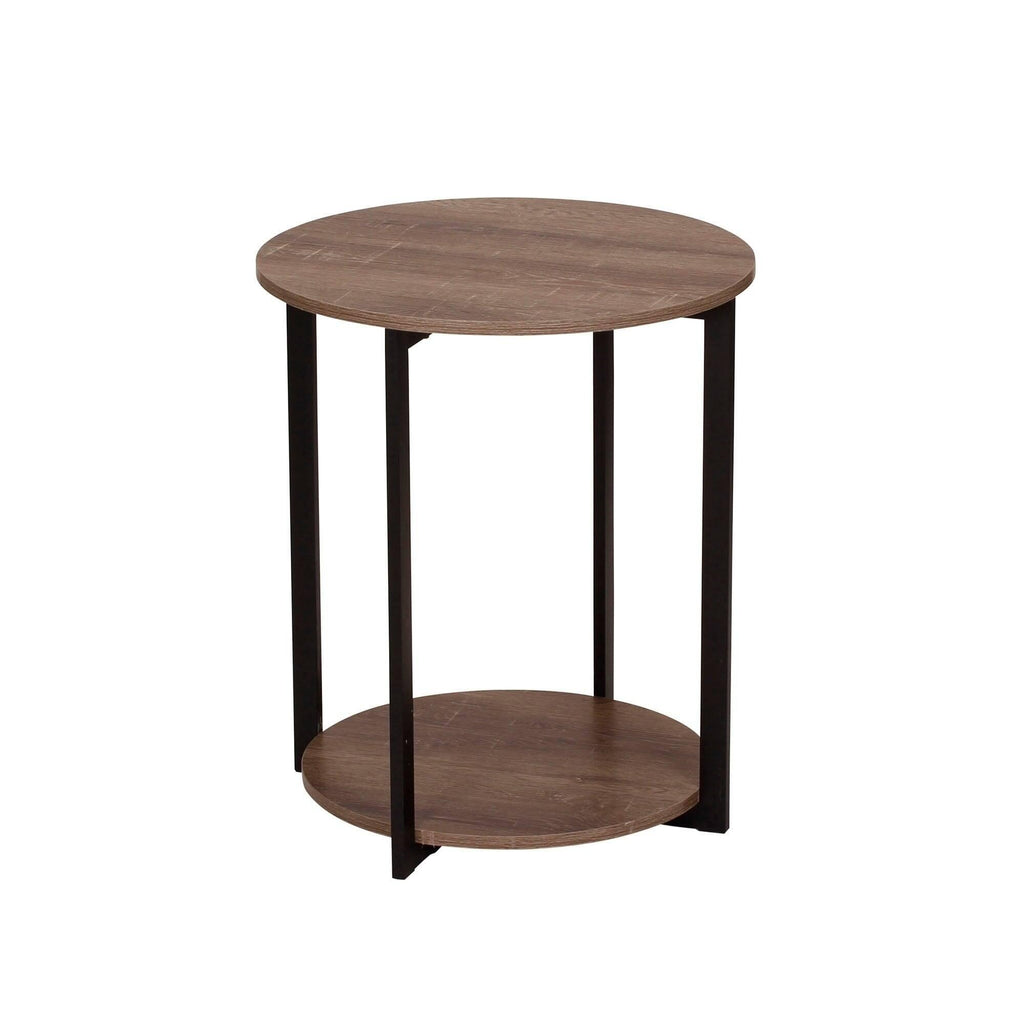 Carbon Loft Mullis Round Double Tier End Table - The Linen House