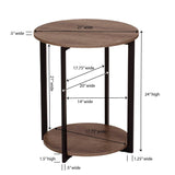 Carbon Loft Mullis Round Double Tier End Table - The Linen House