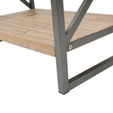 Carncoagh 54.3'' H x 24'' W Iron Etagere Bookcase MDF sheet shelves - The Linen House