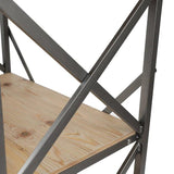 Carncoagh 54.3'' H x 24'' W Iron Etagere Bookcase MDF sheet shelves - The Linen House
