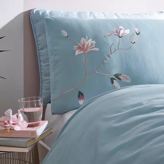 New Luxury Eve Duvet Set(Blue) - The Linen House