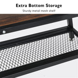 End Table, Side Table with 3-Tier Storage Shelf - The Linen House