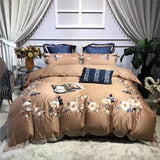 New Flowered Embroidery Duvet Set - The Linen House