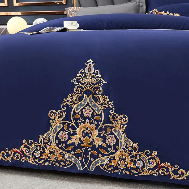 Motive Embroidered Duvet Set - The Linen House