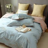 New Coral Adornment Embroidery Duvet Set - The Linen House