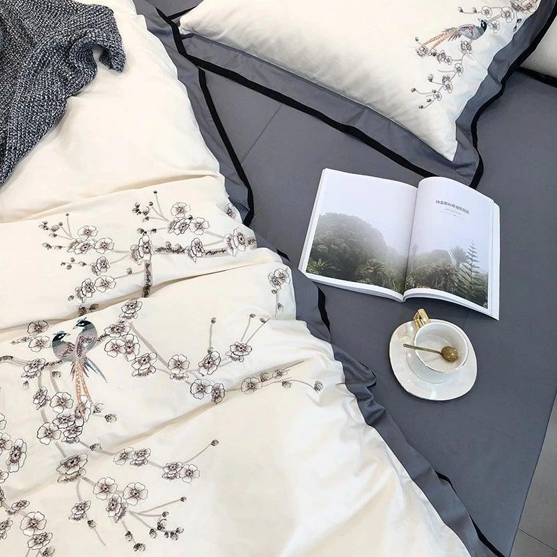 Myriad Embroidery Duvet Set - The Linen House