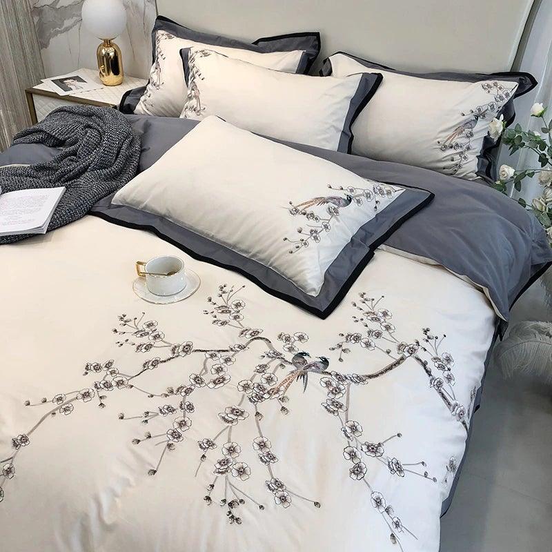 Myriad Embroidery Duvet Set - The Linen House