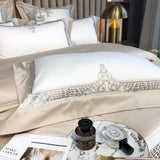 New Royal White Embroidery Duvet Set – Elegant & Luxurious Bedding