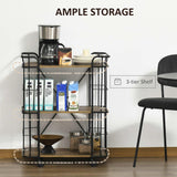 Rolling Kitchen Cart, Kitchen Storage Trolley with 3 Shelves - The Linen House