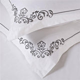 Luxury white Embroidery Duvet Set - The Linen House