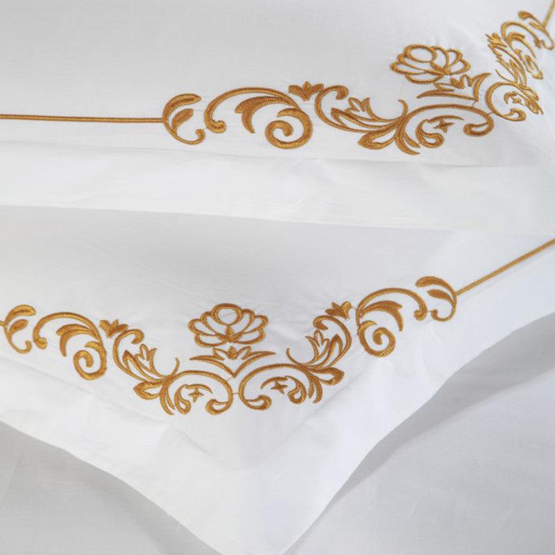 Luxury white Embroidery Duvet Set - The Linen House