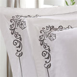 Luxury white Embroidery Duvet Set - The Linen House