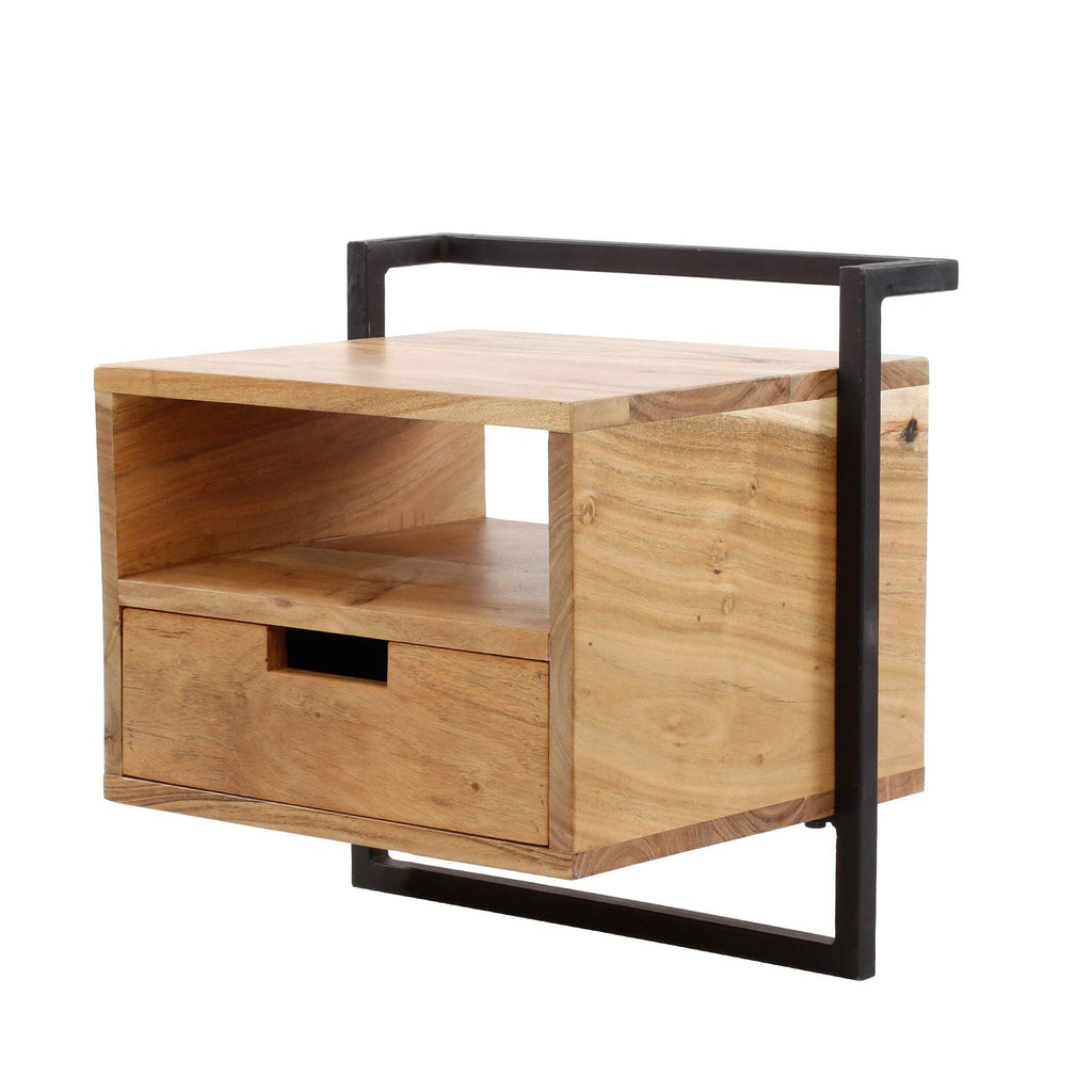 Bedside table with 1 open compartment Side Table - The Linen House