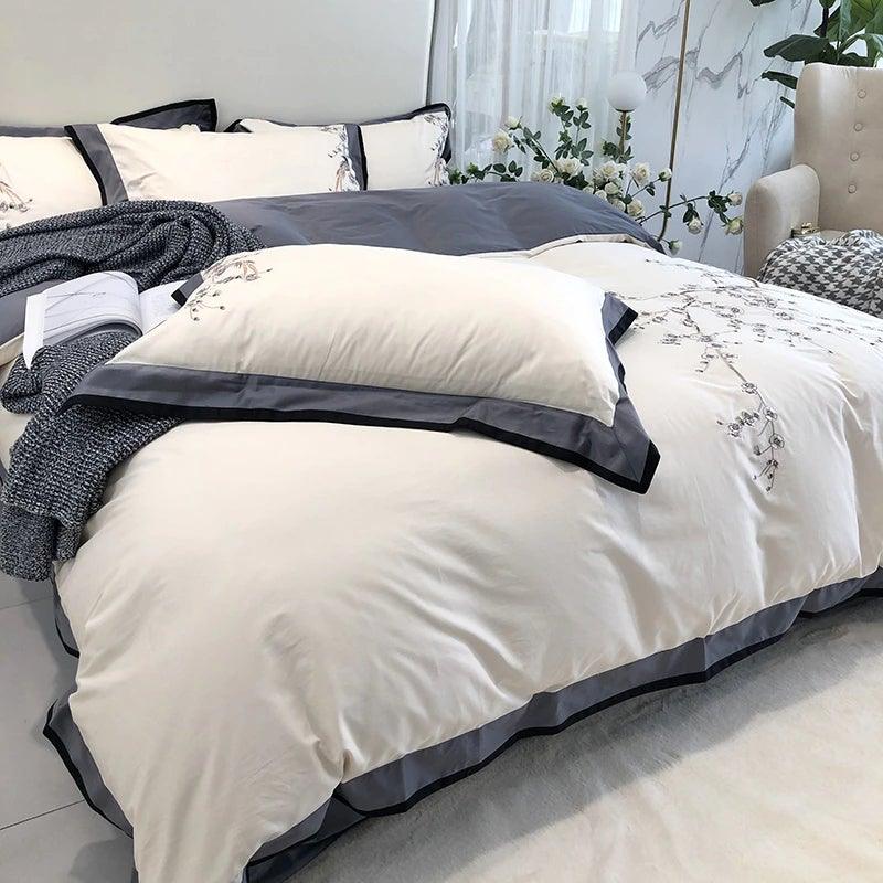 Myriad Embroidery Duvet Set - The Linen House