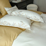 New Coral Adornment Embroidery Duvet Set – Elegant & Luxurious Bedding