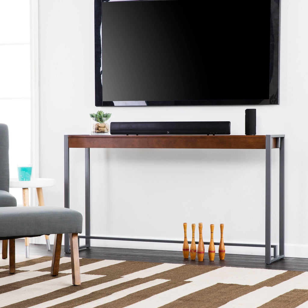Modern Narrow Industrial Console Table - The Linen House