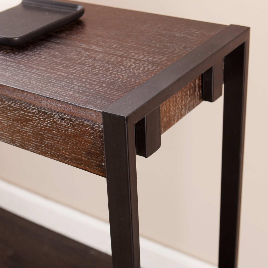Modern Narrow Industrial Console Table - The Linen House