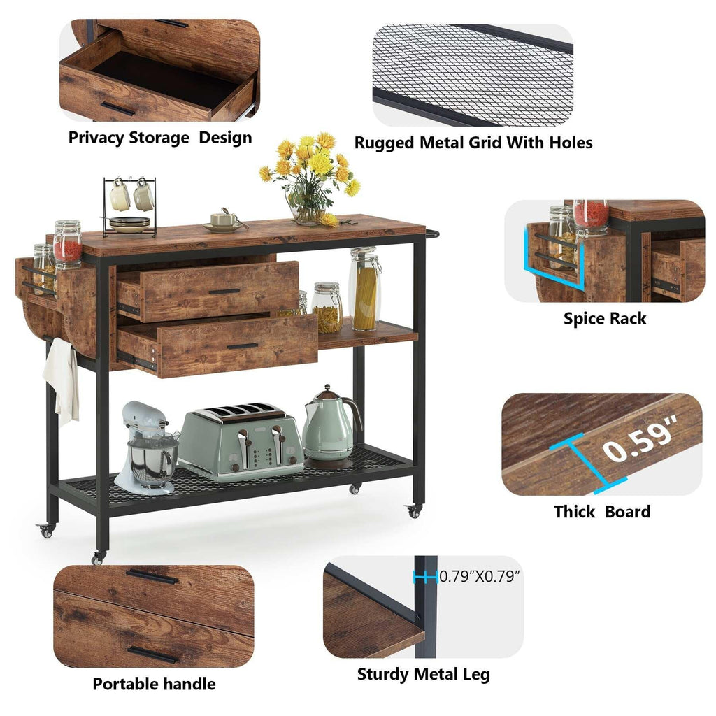 Kitchen Islands & Carts and Storage Utility Trolley Cart