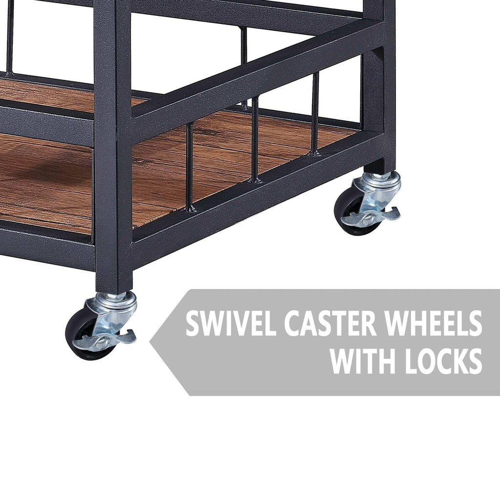 Ledel Rolling Kitchen Storage Cart - The Linen House
