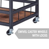 Ledel Rolling Kitchen Storage Cart - The Linen House