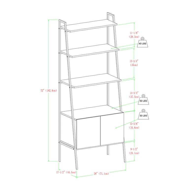 72'' H x 28'' W Ladder Bookshelf Decor Ideas - The Linen House