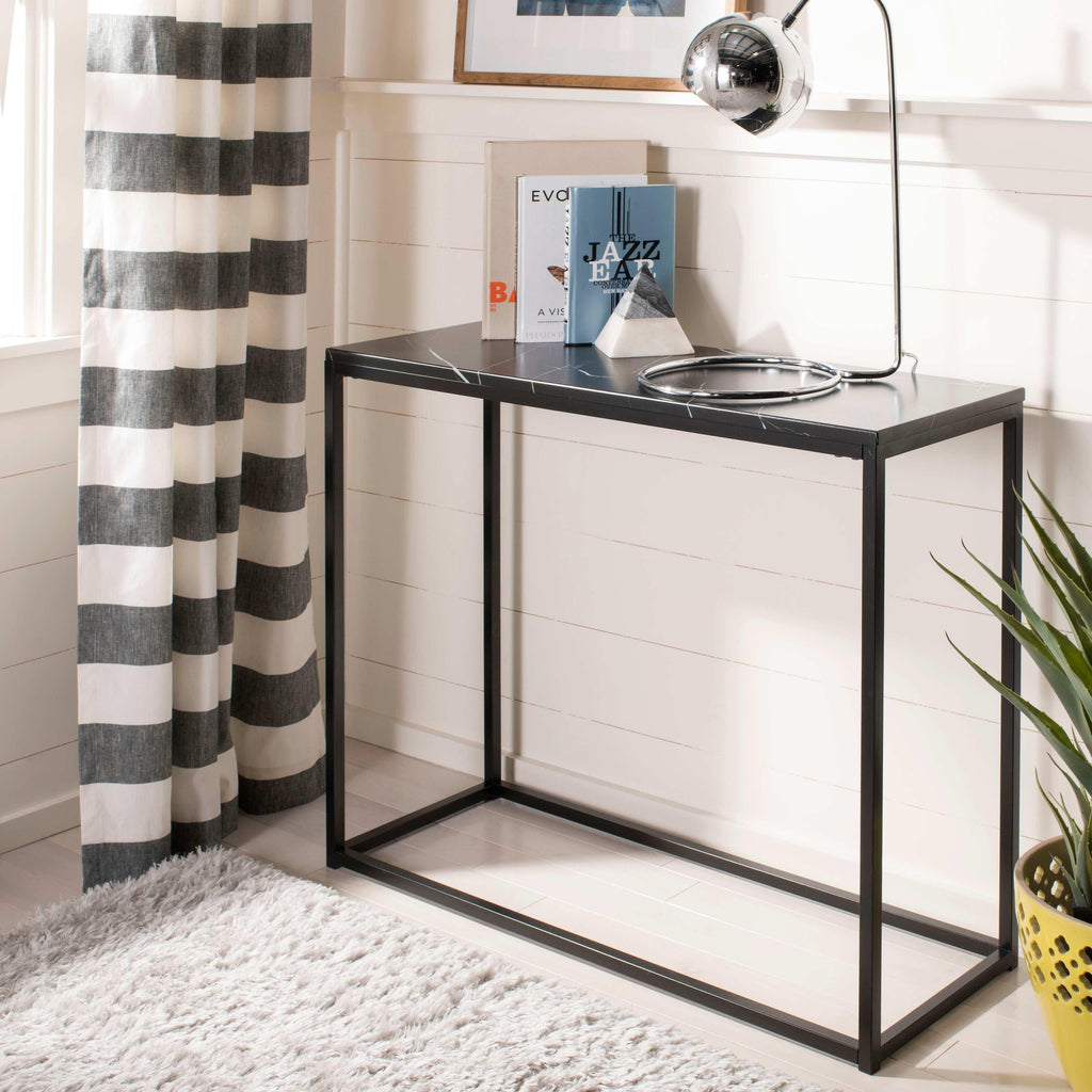 Baize Black Console Table - The Linen House
