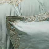Mint Embroidery Duvet Set - The Linen House