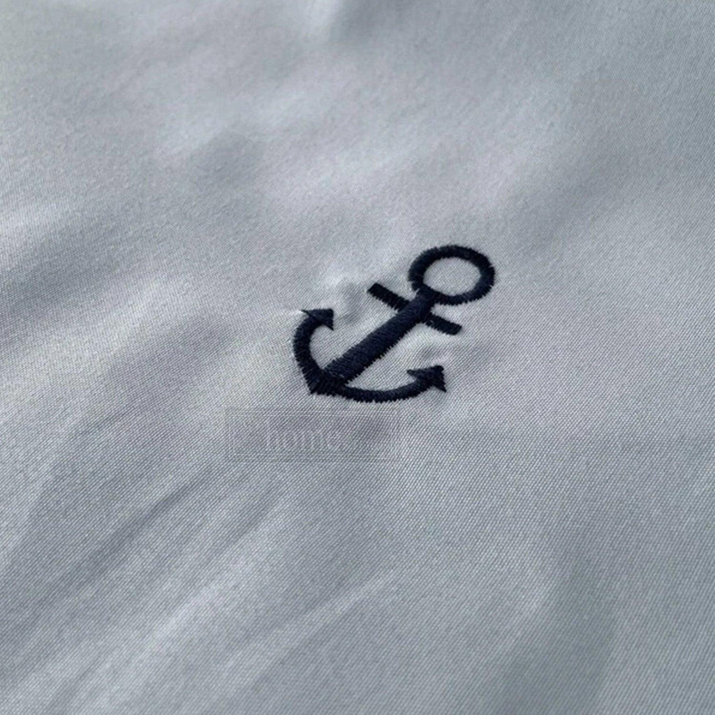 Anchor Embroidery Duvet Cover Set - The Linen House