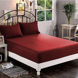 Fitted sheet (Maroon) - The Linen House