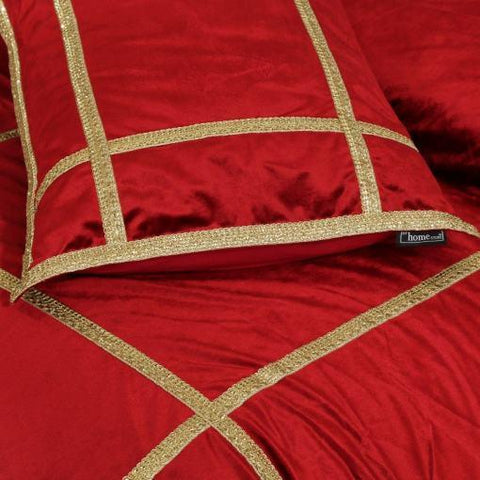 Red Velvet Bridal Set with filling - The Linen House
