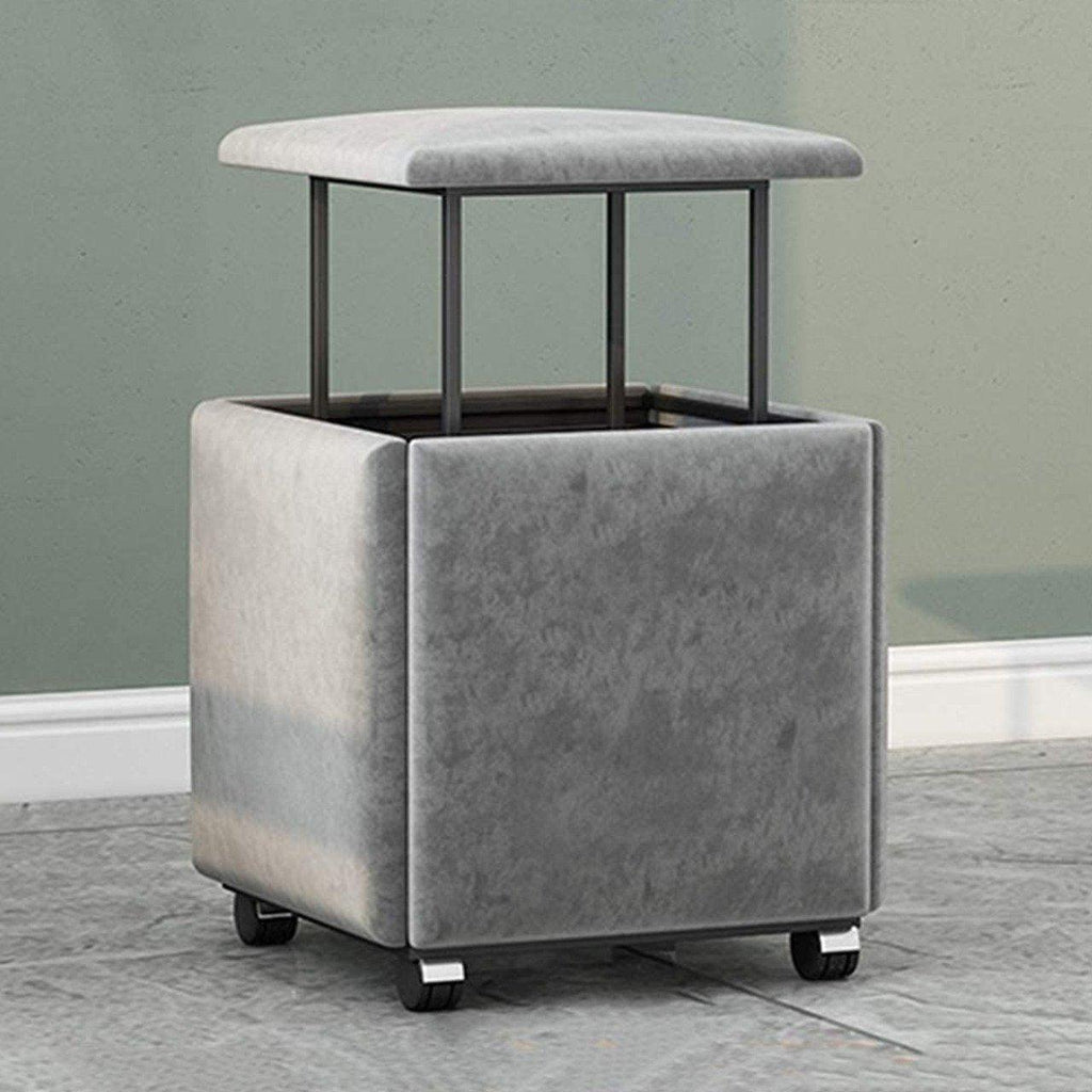Leather Cube Ottomans - The Linen House