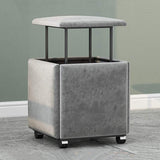 Leather Cube Ottomans - The Linen House