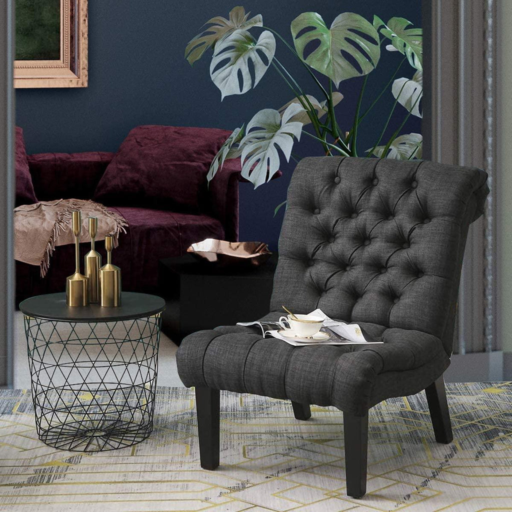 Set Of 2 Bedroom Armless Chairs Accent Lounge Chair - The Linen House