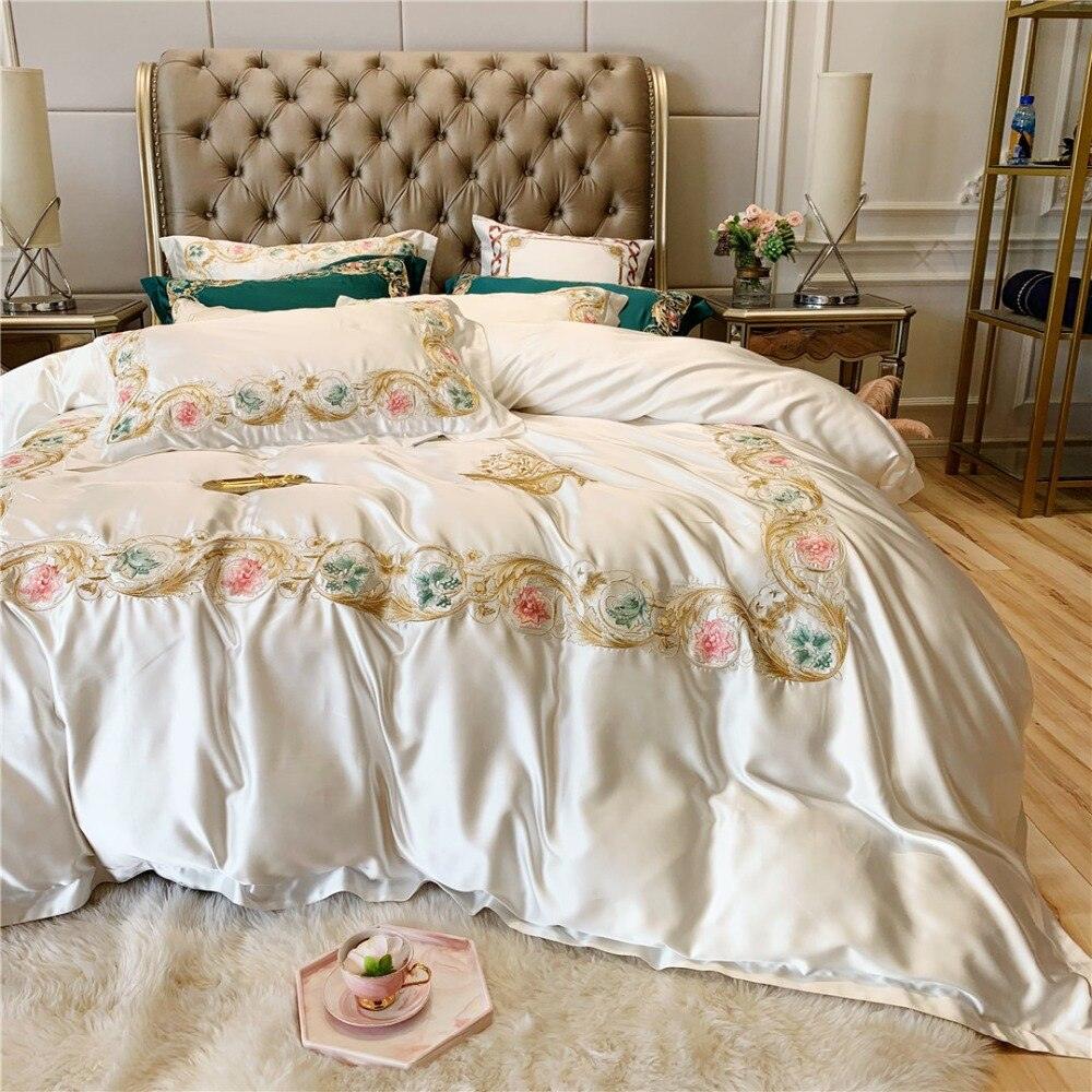 New Luxury White Embroidery Bedding Set - The Linen House