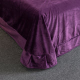 New Violet Luxury Embroidered Velvet Duvet Set