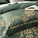 New Olive Green Luxury Royal Bedding Set - The Linen House