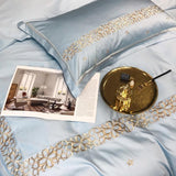 Luxury Light Mineral Cotton Silky Soft New Embroidered Set - The Linen House