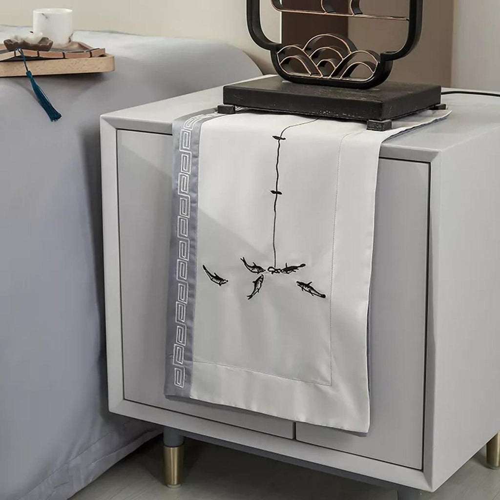 Luxury New Fish style Embroidered Duvet Cover - The Linen House