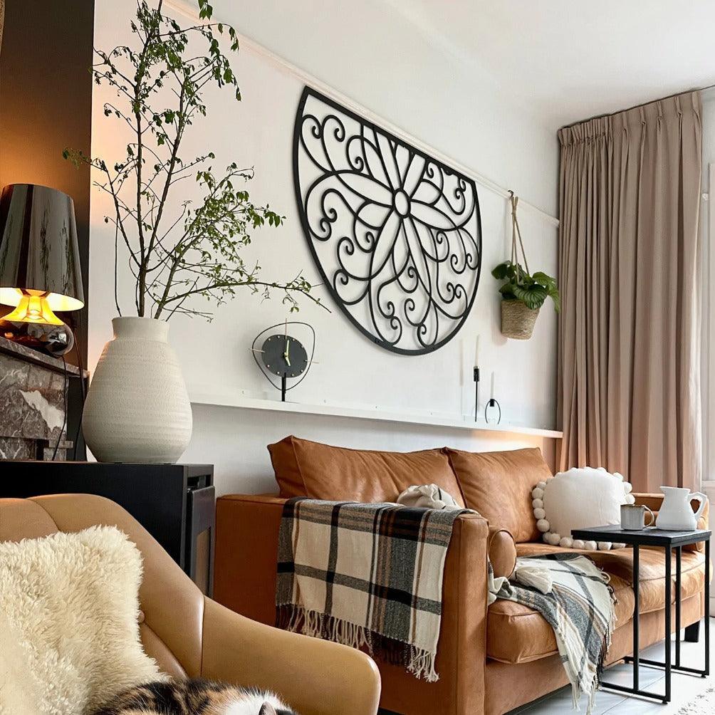 Lotus Flower Metal Wall Decor - The Linen House