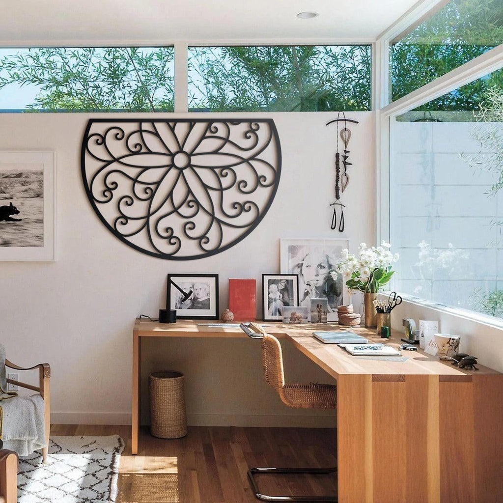 Lotus Flower Metal Wall Decor - The Linen House