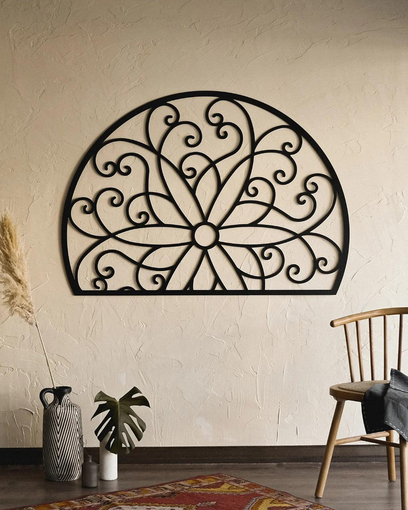 Lotus Flower Metal Wall Decor - The Linen House