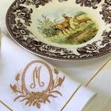 Autumn Monogramme Napkin - The Linen House