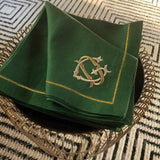 Vintage Style Embroidered Napkin - The Linen House