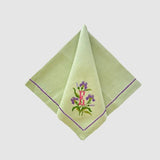 Iris Floral Monogramme Napkin - The Linen House